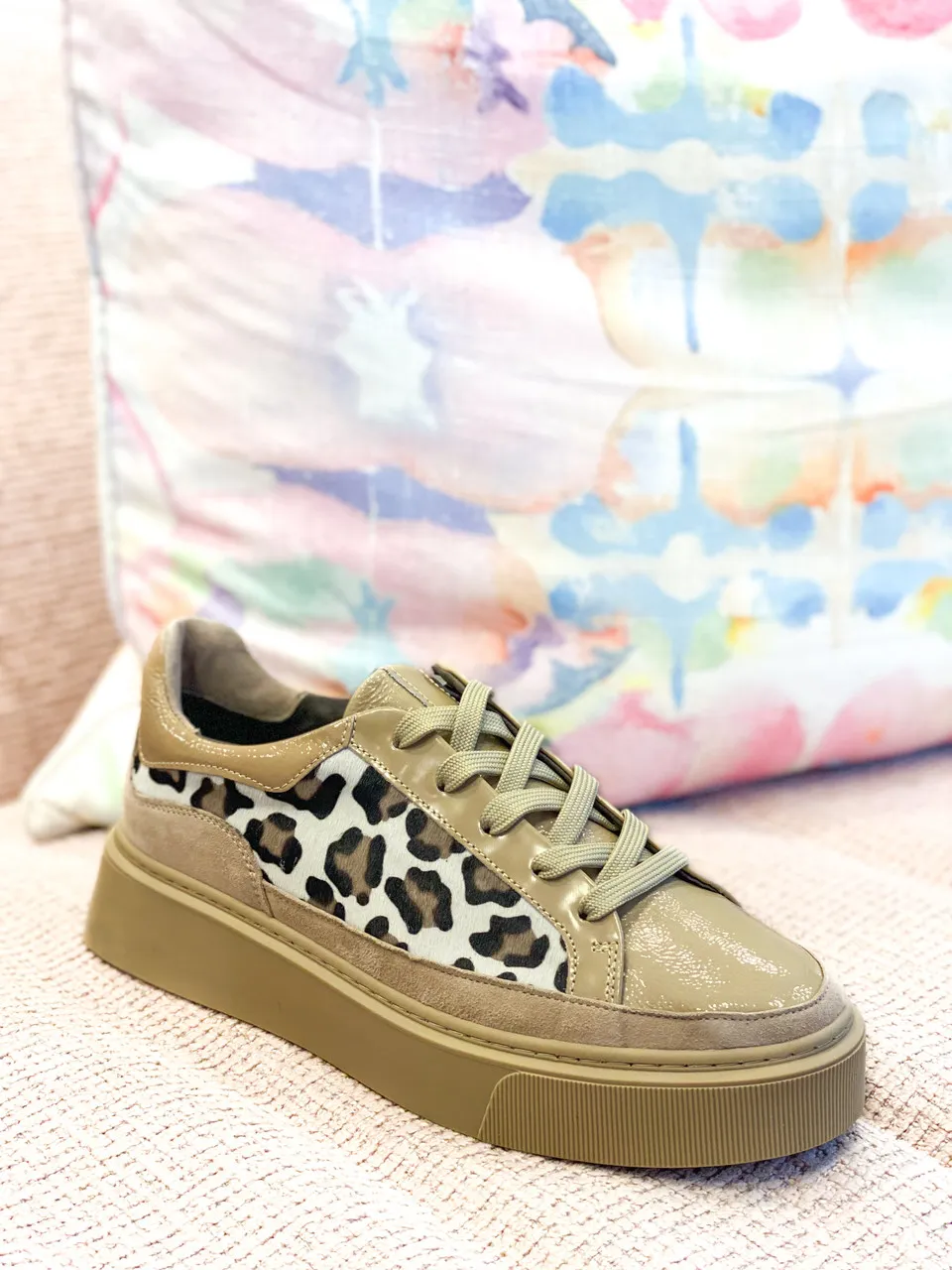 Softwaves Softwaves Tania Sneaker- Camel + Leopard