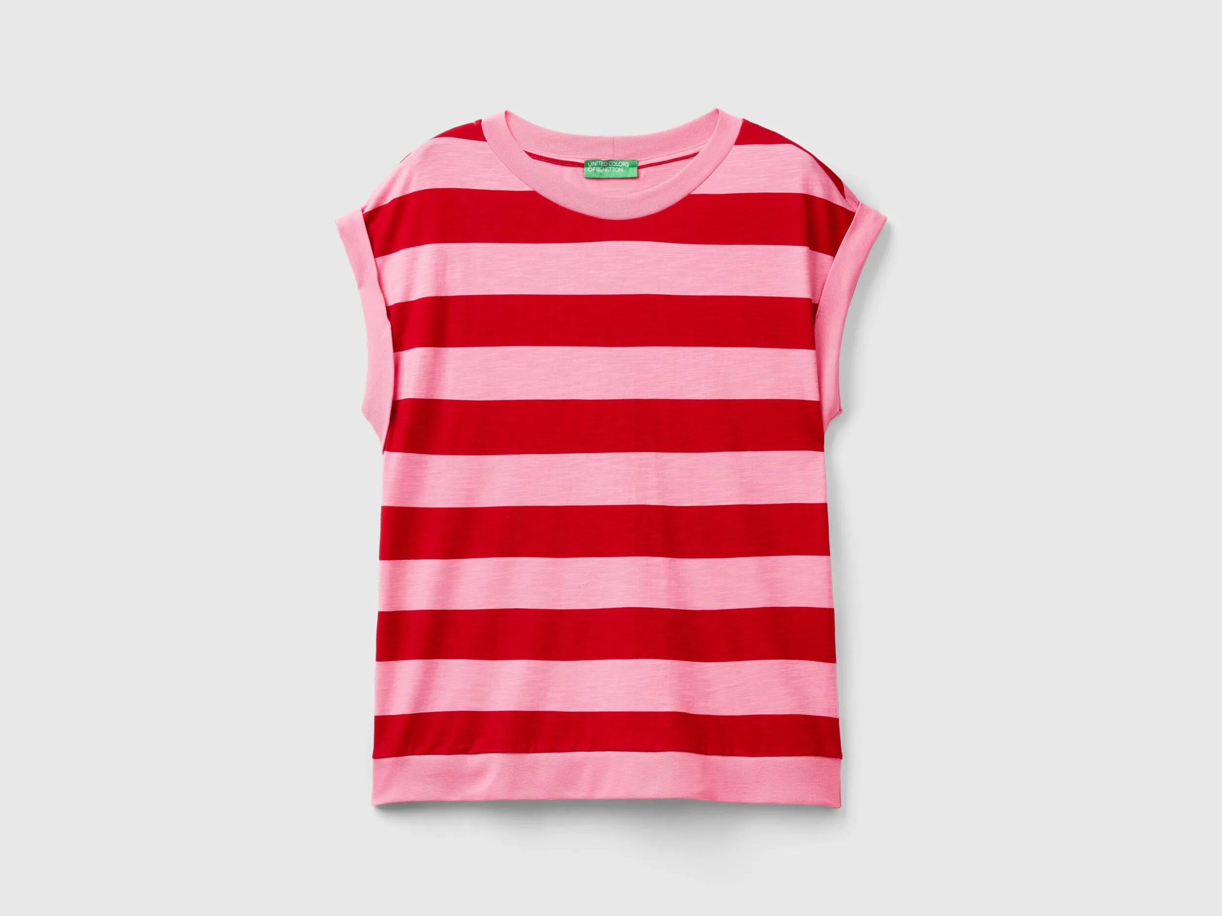 Striped t-shirt in 100% cotton - Multi-color | Benetton