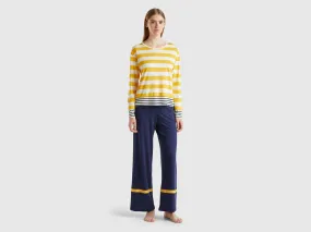 Striped viscose blend pyjamas - Multi-color | Benetton