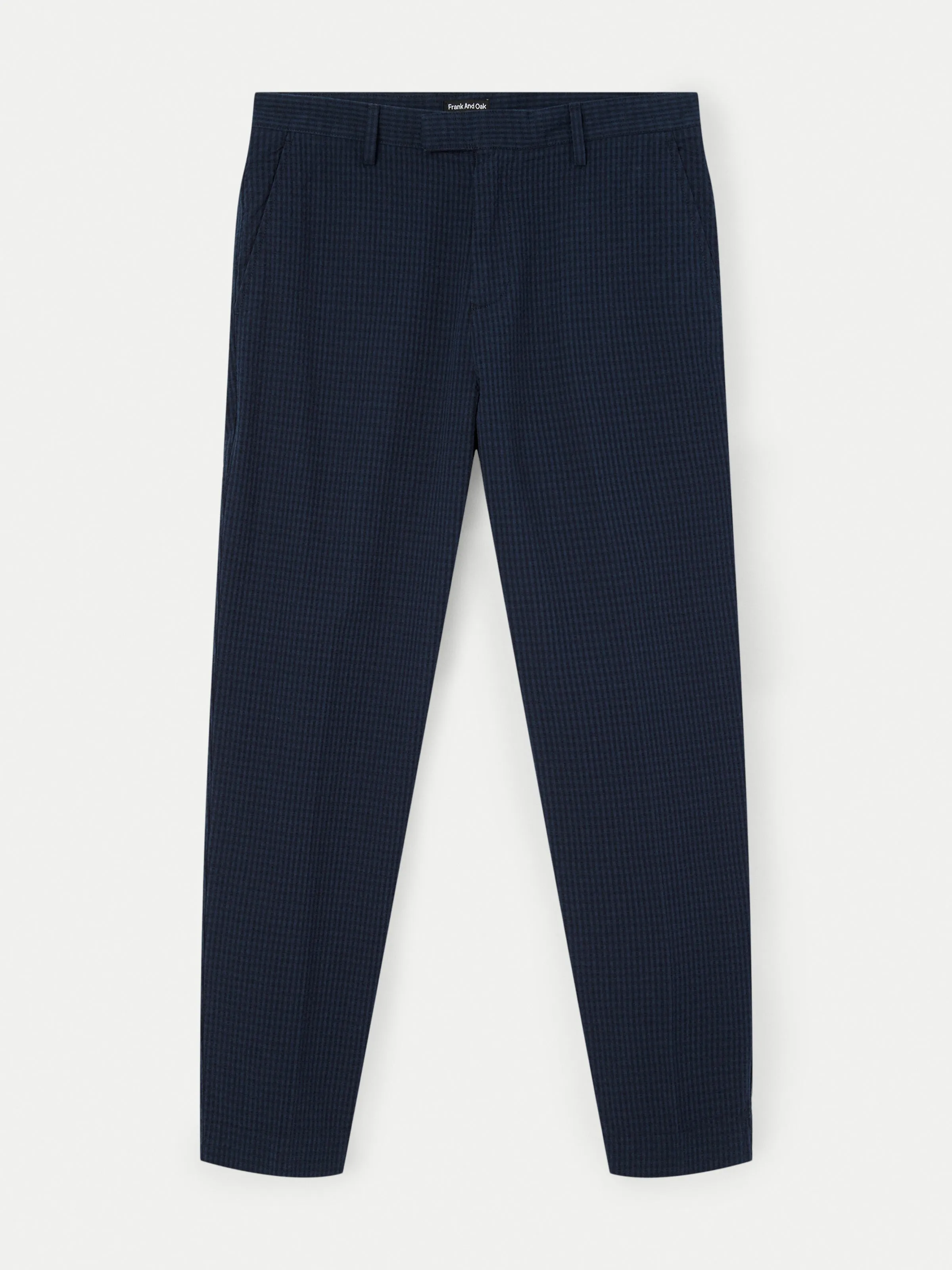 The Colin Tapered Seersucker Pant in Deep Blue