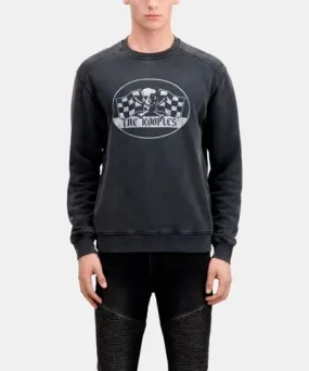 The Kooples Sweatshirt With Racing Skull Serigraphy