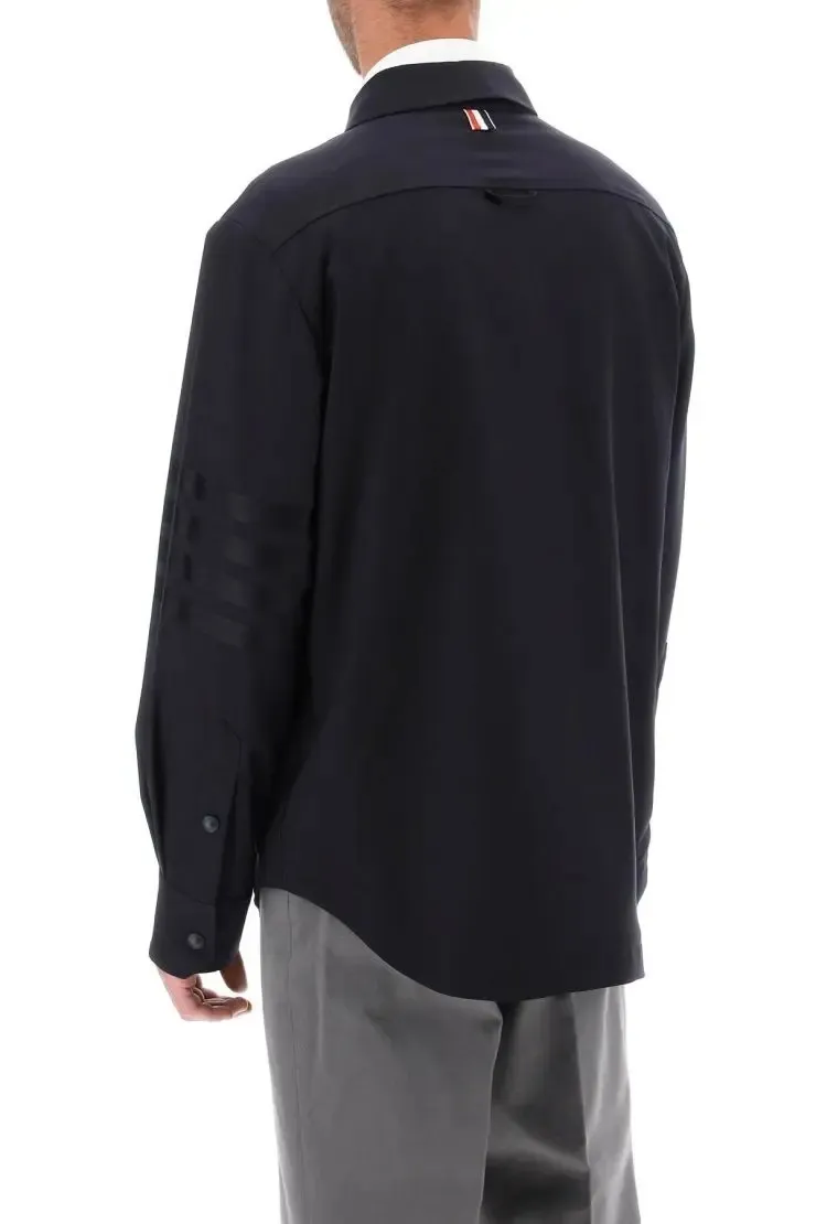 THOM BROWNE  |Street Style Long Sleeves Plain Logo Designers Shirts