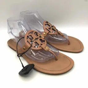 TORY BURCH Nude Gold Leather Thong Sandal Shoe Size 10 Shoes