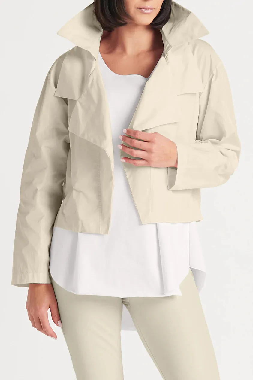 Triple Collar Jacket in Sand