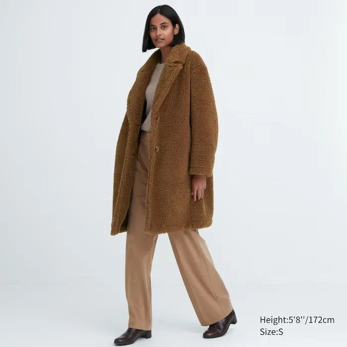 Uniqlo Pile-Lined Fleece Tailored Coat