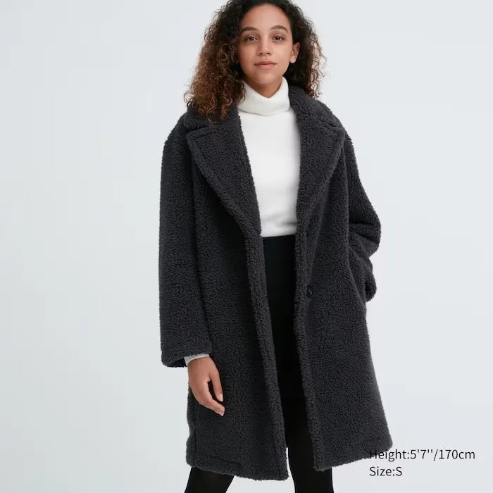 Uniqlo Pile-Lined Fleece Tailored Coat