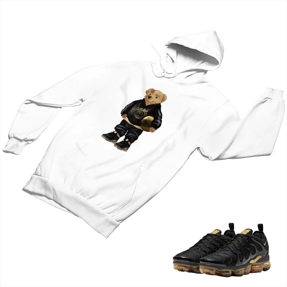 VaporMax Plus Black and Gold Matching Custom Designed Hoodies AVP 2-6-16