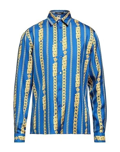 VERSACE  |Unisex Silk Street Style Long Sleeves Logo Luxury Shirts