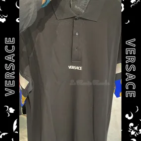 VERSACE  |Unisex Street Style Plain Short Sleeves Logo Luxury Shirts