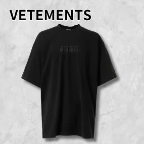 VETEMENTS  |Street Style Cotton Short Sleeves T-Shirts