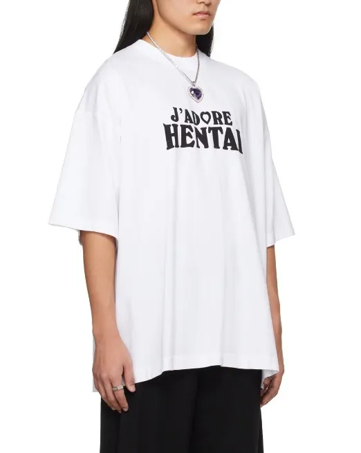 VETEMENTS  |Unisex Street Style Cotton Short Sleeves Oversized Logo