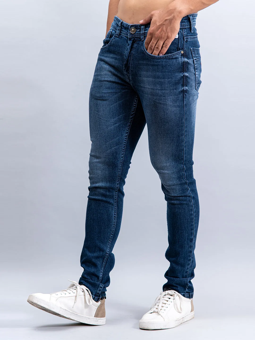 Washed Denim Men's Jeans