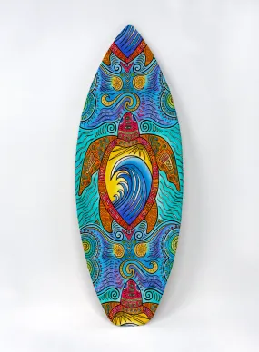 Waves of the Turtle Surfboard Wall Art