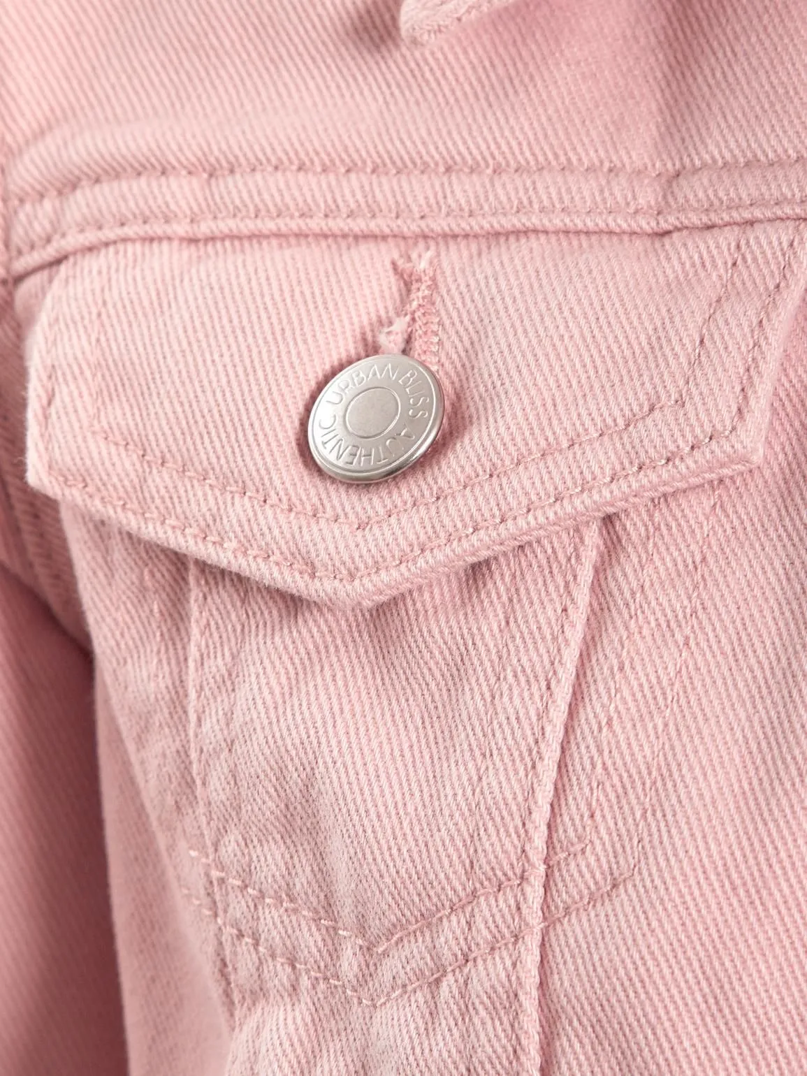 Womens Cropped Pale Pink Denim Jacket, UK Sizes 6 to 16