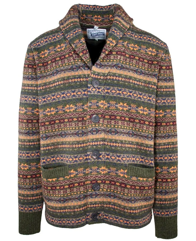 Wool Blend Fair Isle Cardigan SW2129