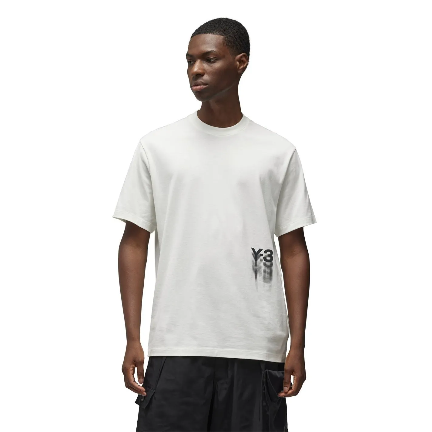 Y-3  |Plain Cotton Short Sleeves Logo Designers T-Shirts