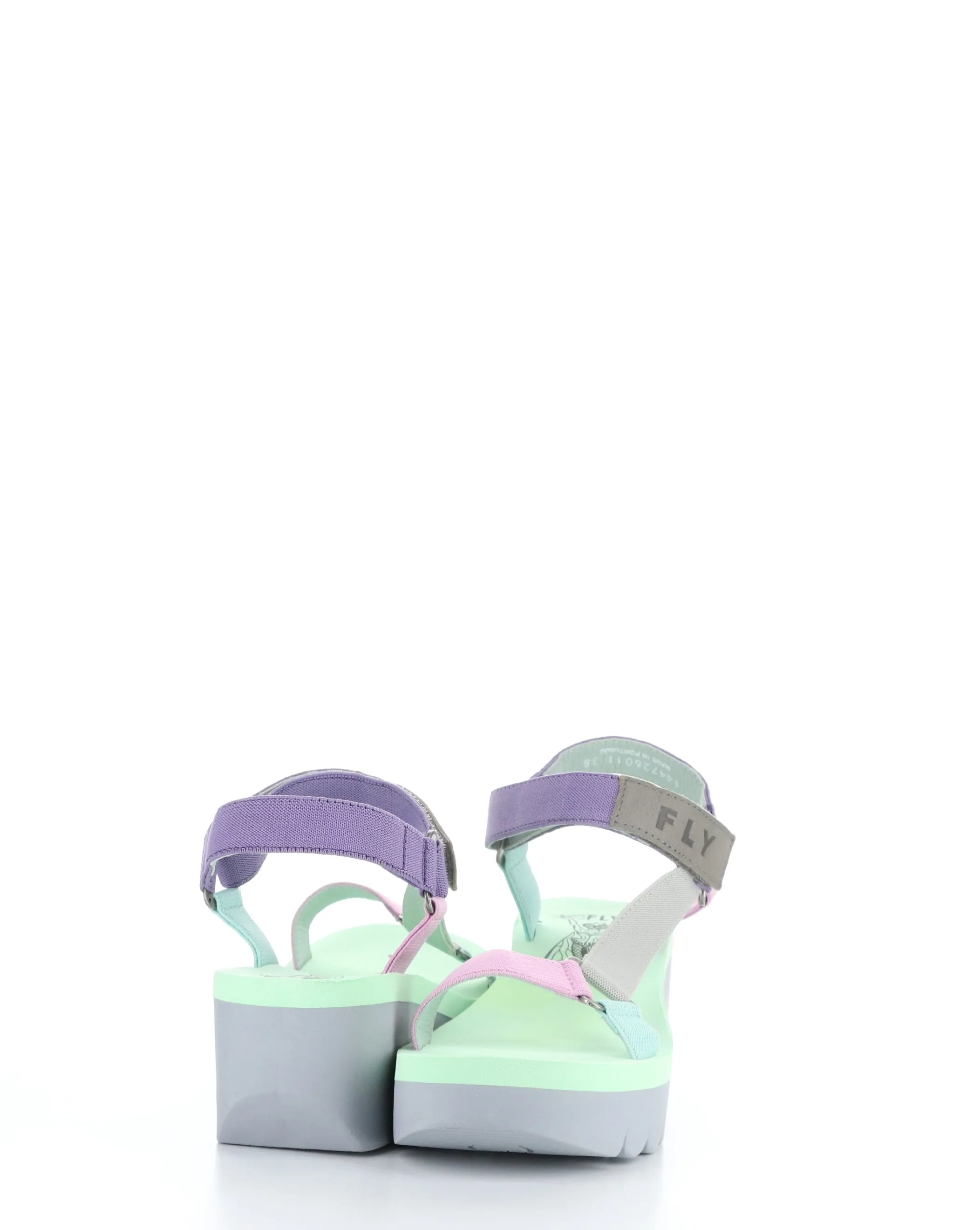 YEFA726FLY 011 GREY/MULTI/CAMU PINK Velcro Sandals